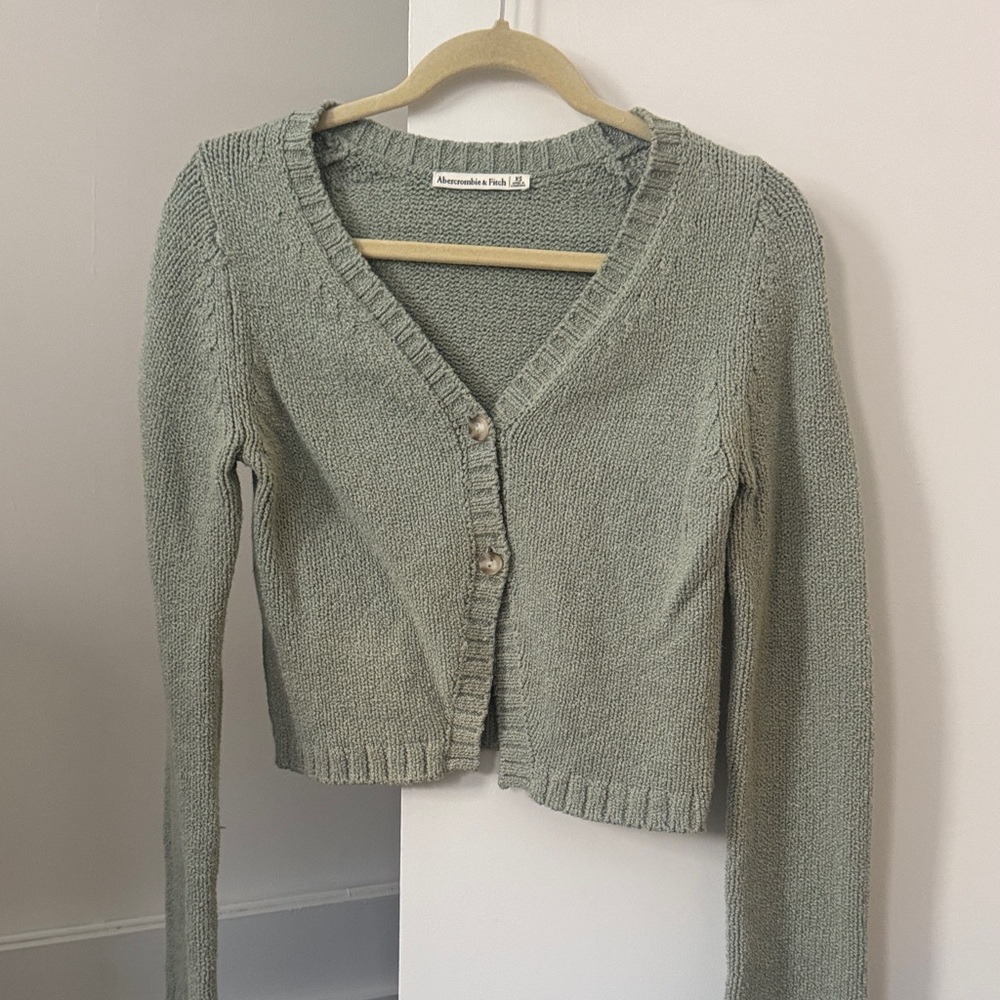 Abercrombie & Fitch Sage Green Cardigan